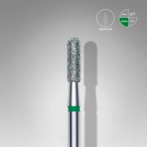 FA30G023/8 Cylindre diamanté arrondi, vert EXPERT, diamètre 2,3 mm / partie active 8 mm
