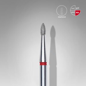 FA60R018/4 goutte diamantée rouge EXPERT, diamètre  1,8 mm / partie active 4 mm