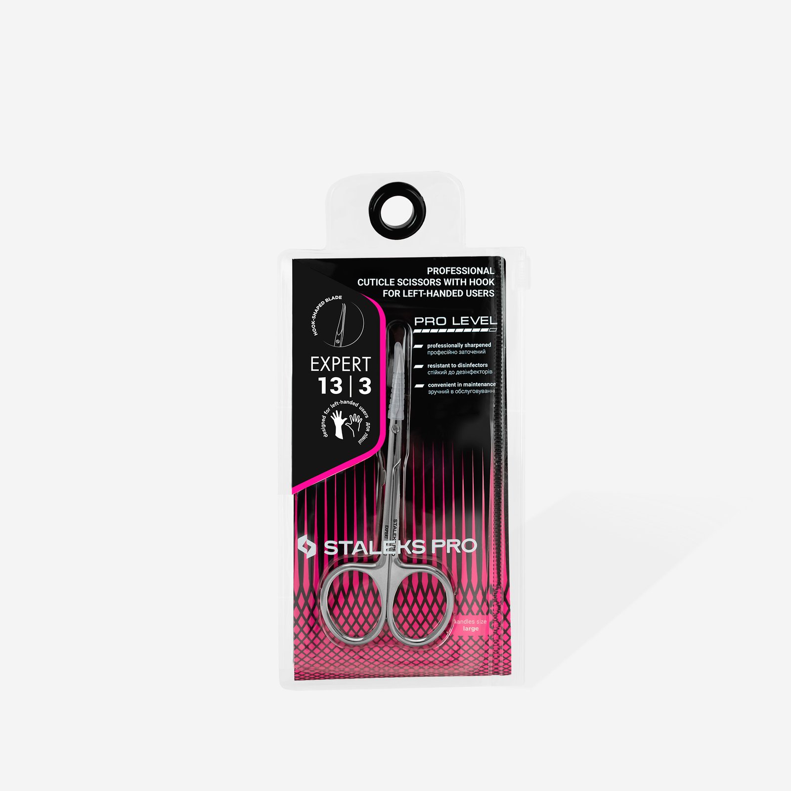 Ciseaux à cuticules professionnels à pointe courbée pour gauchers EXPERT 13 TYPE 3 – Image 5