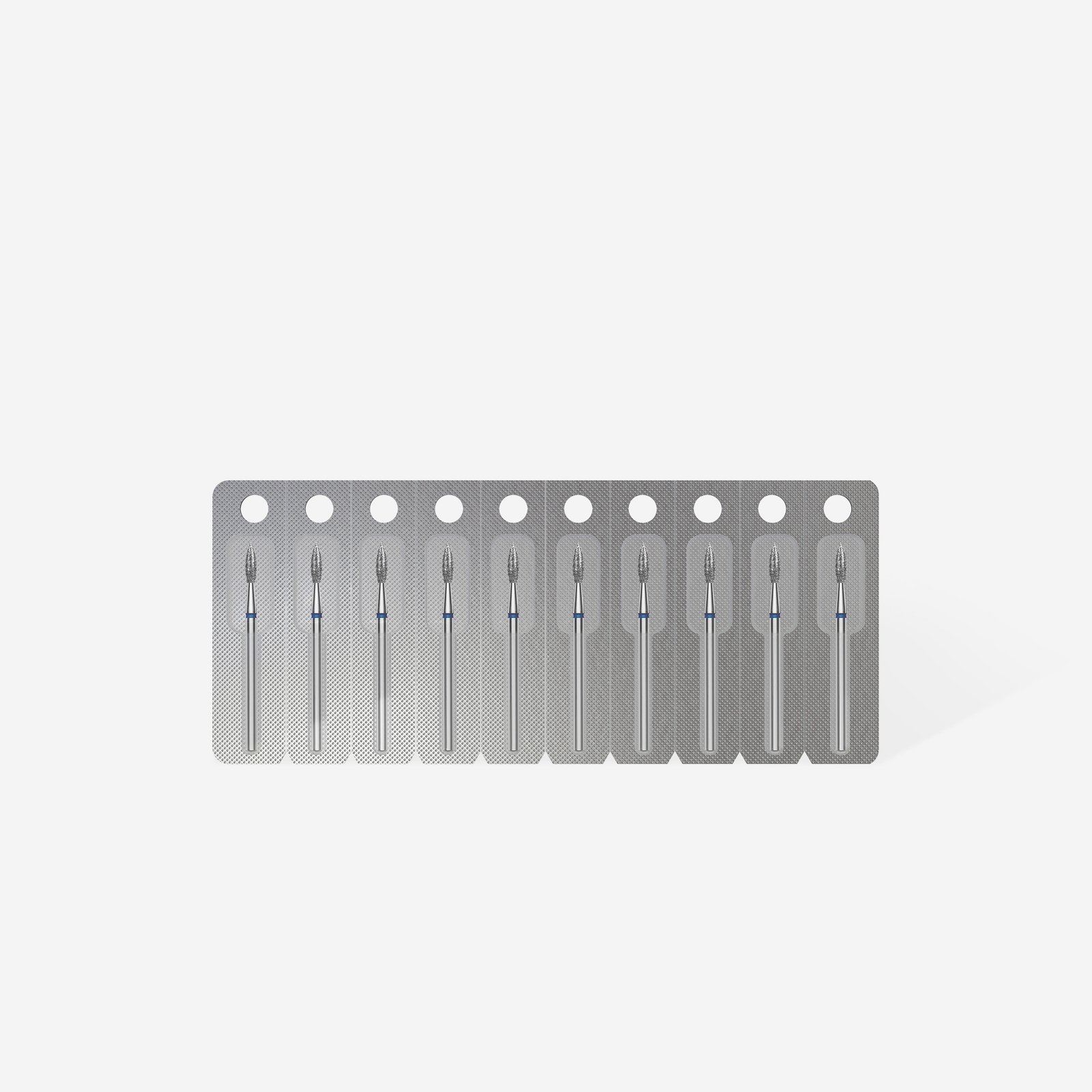 FA11B023/8 Embout a cuticules diamanté, pointue « Flamme », bleue, diamètre tête 2.3 mm, partie active 8 mm – Image 3