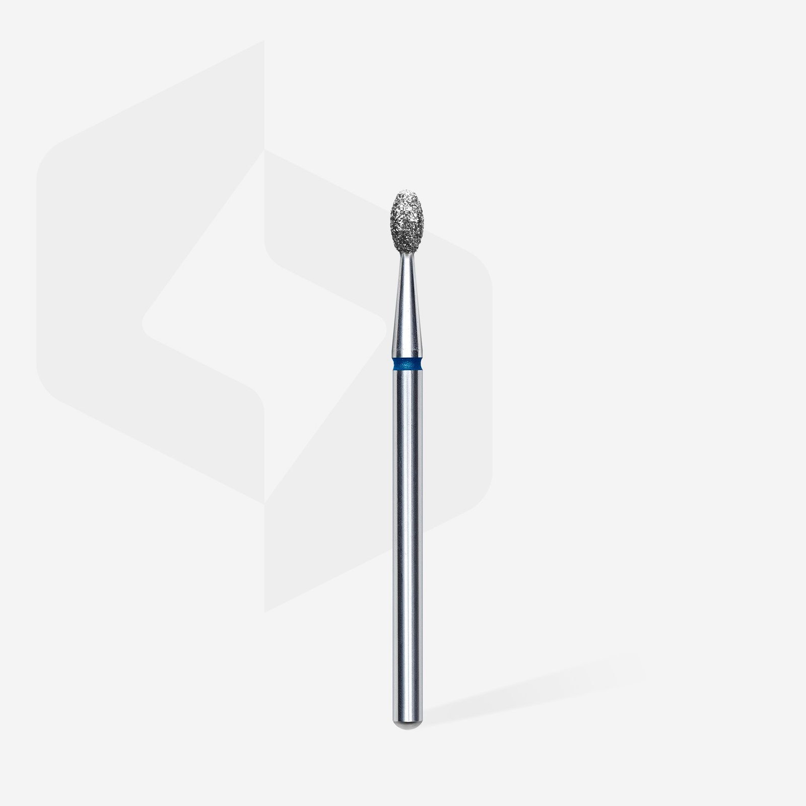 FA130B025/5 Embout a cuticules diamanté, Olive, bleue, diamètre tête 2.5 mm, partie active 5 mm – Image 2