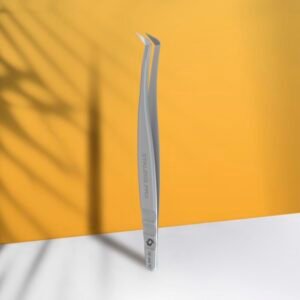 Pince professionnelle pour extension de cils avec embouts en fibres EXPERT 44 TYPE 12 (en forme de L, 65′)