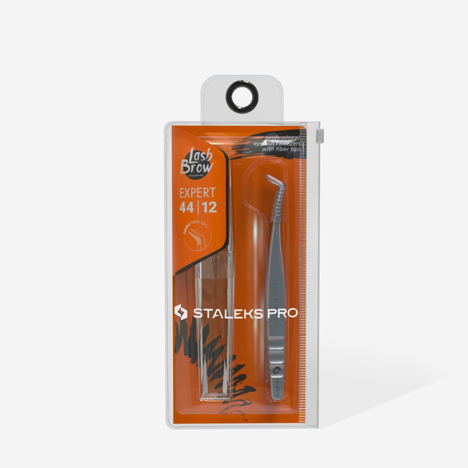 Pince professionnelle pour extension de cils avec embouts en fibres EXPERT 44 TYPE 12 (en forme de L, 65′) – Image 4