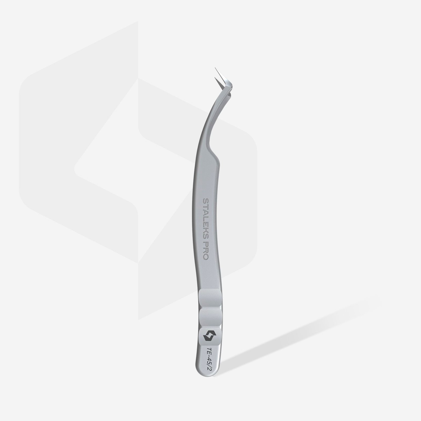 Pince professionnelle pour extension de cils avec embouts en fibres EXPERT 45 TYPE 2 (en forme de L, 40′) – Image 3